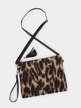 Animal Print Crossbody/ Clutch